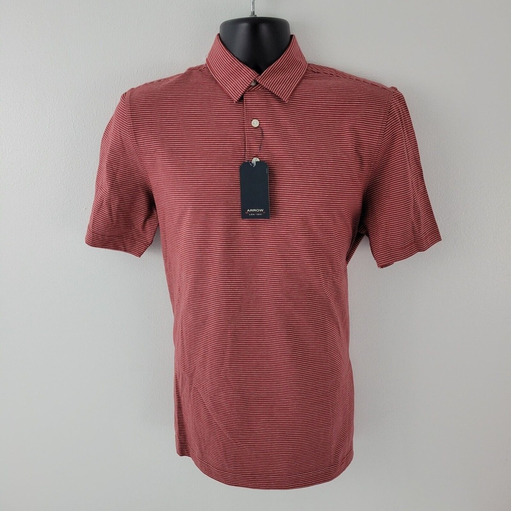 Arrow N62‎ NWT Polo shirt red small striped